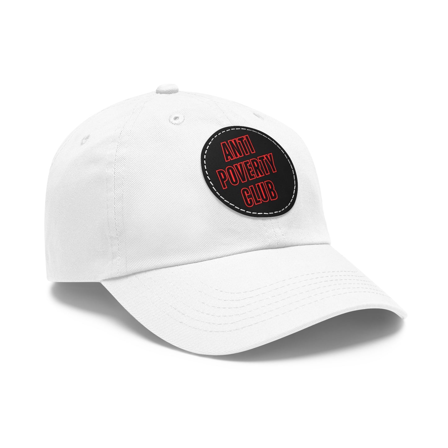 Anti Poverty Club Dad Hat with Leather Patch (Round)