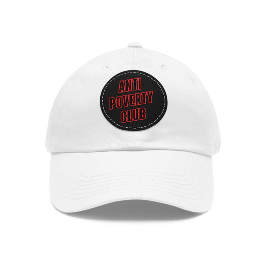 Anti Poverty Club Dad Hat with Leather Patch (Round)